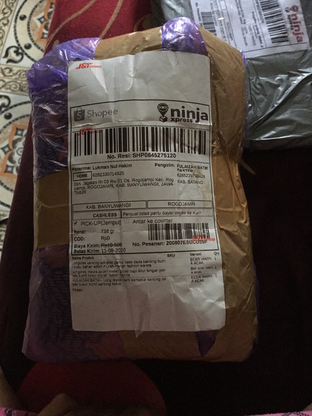 Atasan Batik Tunik Bunga Ilalang