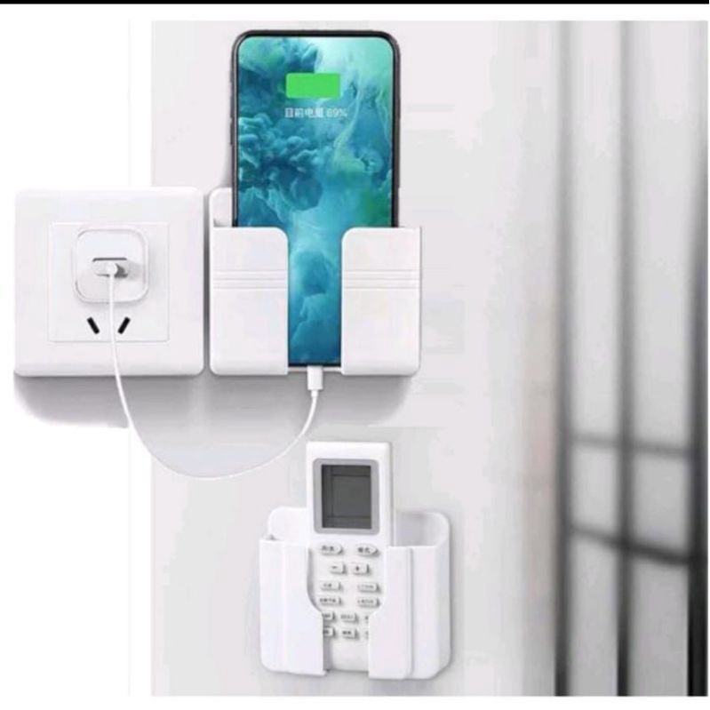 Rak Gantung Hp Charger Remote Tv Ac Tempel Tembok / Holder Phone / Cas Tempel Dinding / Hook Handphone