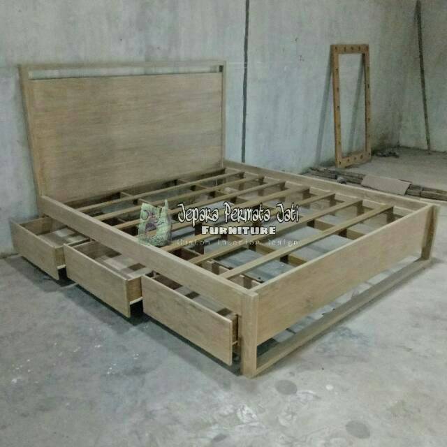 Tempat tidur jati minimalis antik ( dipan, ranjang, divan, furniture jepara )