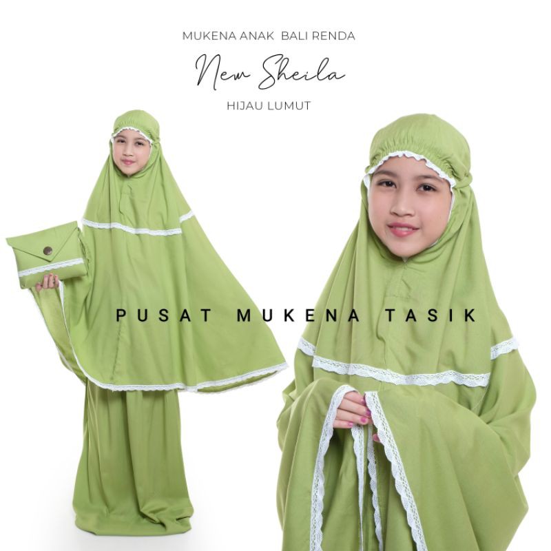 MUKENA ANAK BALI RENDA POLOS NEW SHEILA (5-12 TAHUN) | COD GROSIR ANAK SHARLA AIRA MURAH TRAVELLING