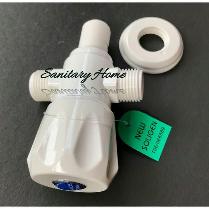 Stop Kran Cabang T Soligen Plastik Tebel / Kran T /Kran Bidet Shower
