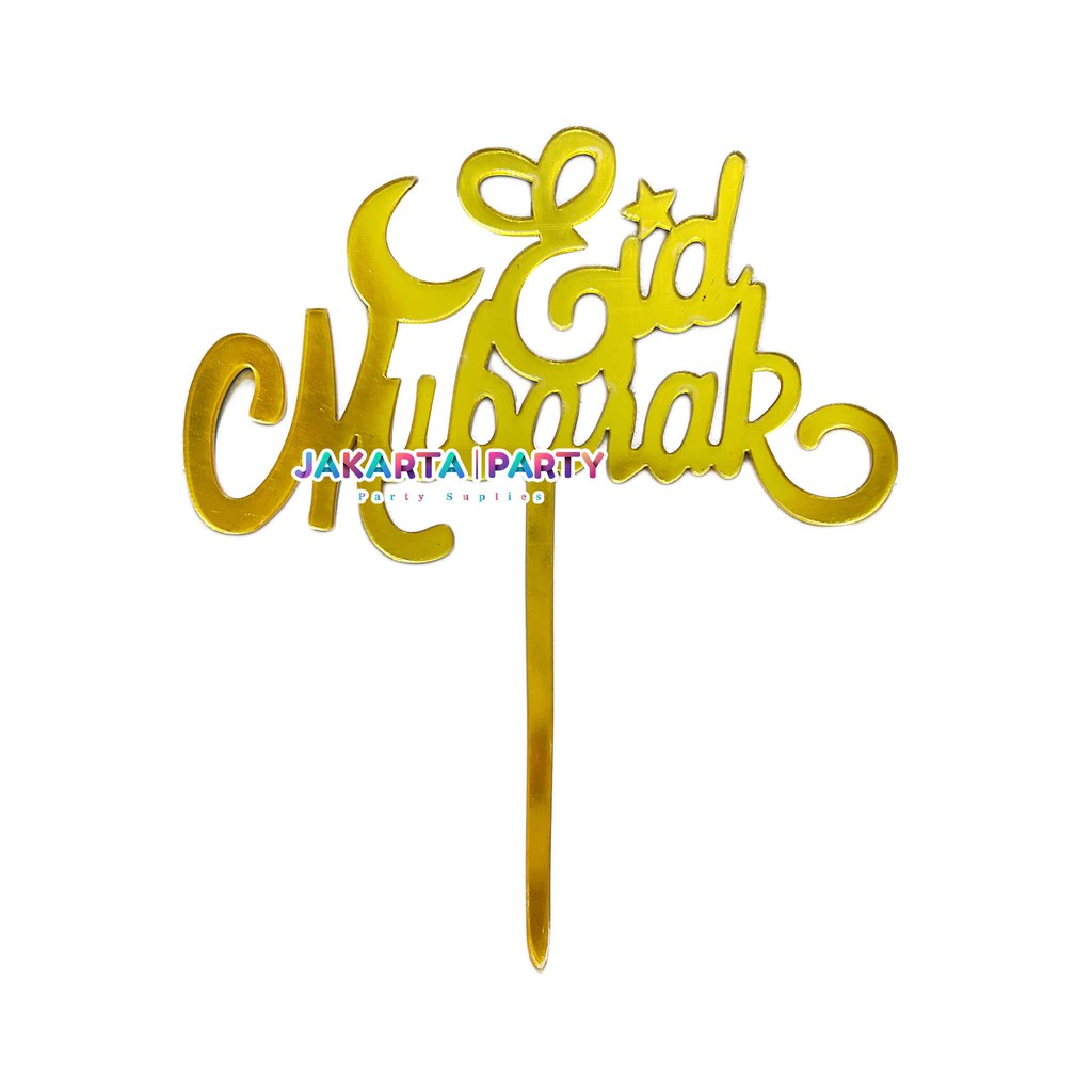 Cake Topper EID MUBARAK #1 / Topper Cake Lebaran / Hiasan Kue Lebaran