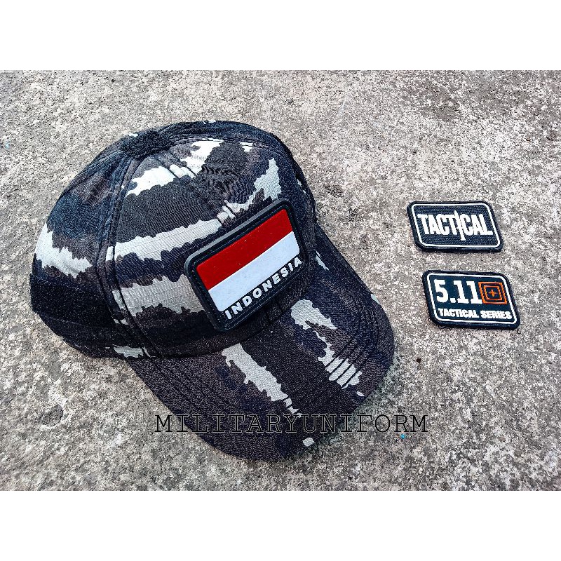 topi tactikal TNI AL velcro