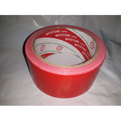 

Lakban kain merah 2 inch x 11 meter / cloth tape 48mm x 11 meter matstone