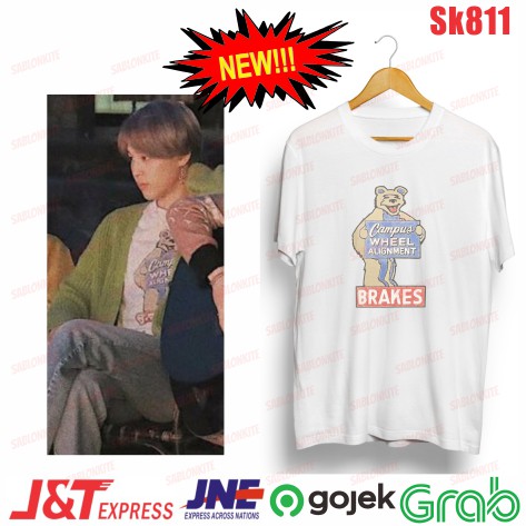 MURAH!!! KAOS KPOP JIMIN CAMPUS WHEEL BRAKES SK 811 UNISEX COMBED 30S