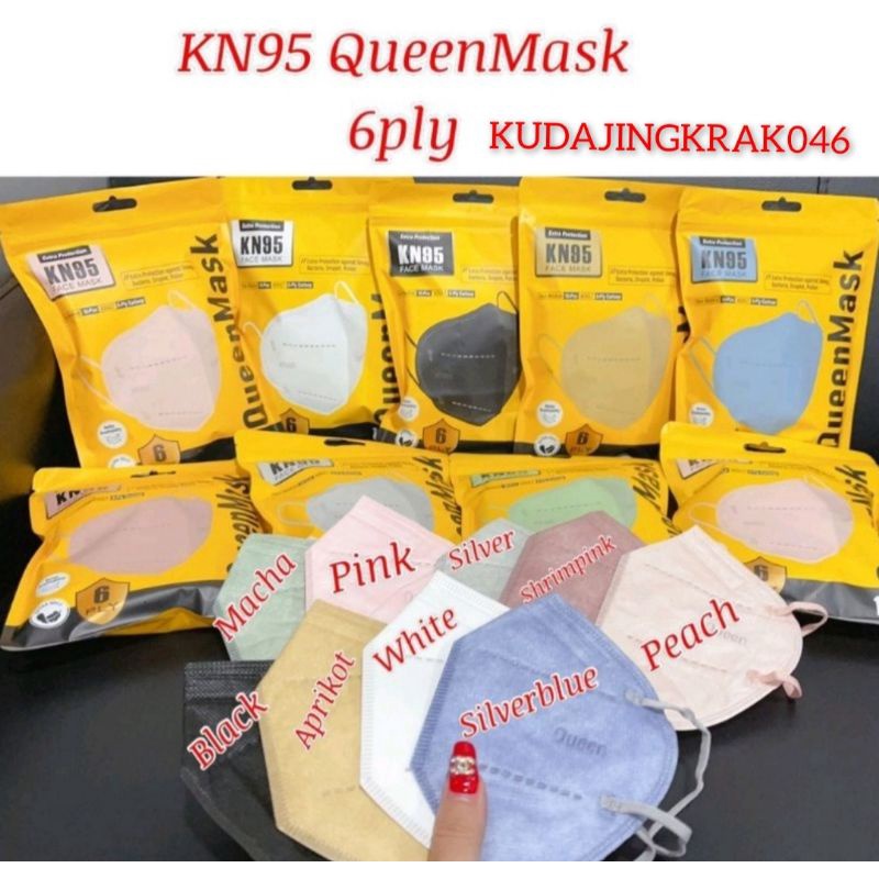 MASKER KN95 QUEENMASK 6PLY ISI 10PCS