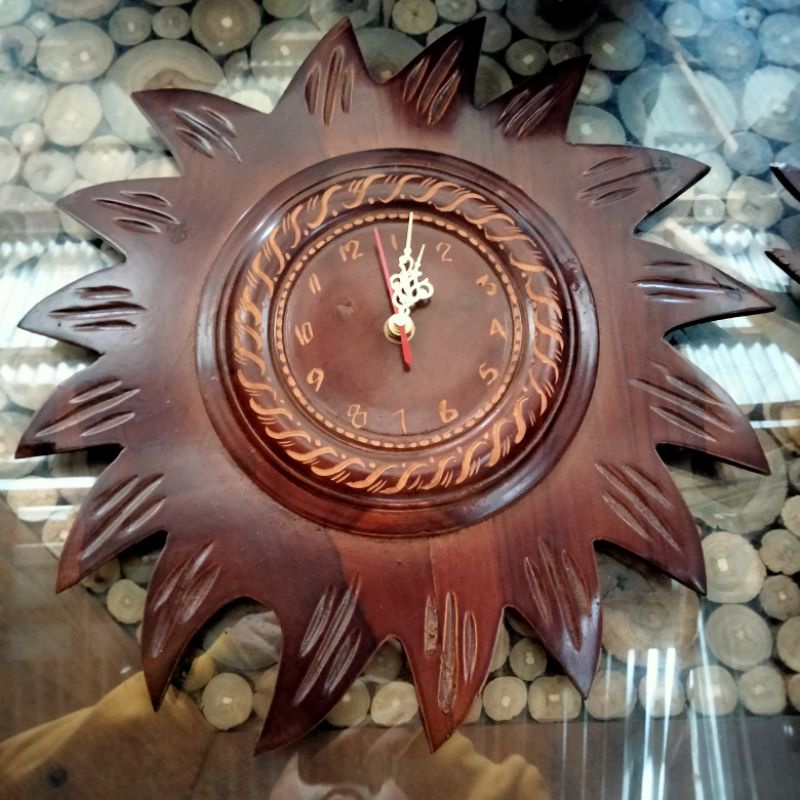 JAM DINDING KAYU SPIRAL UNIK JAM SPIRAL JAM KAYU MINIMALIS JAM DINDING UNIK