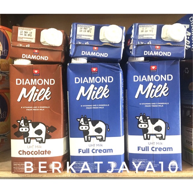SUSU MURAH DIAMOND UHT Milk Full Cream Plain 1L (1000 ml)