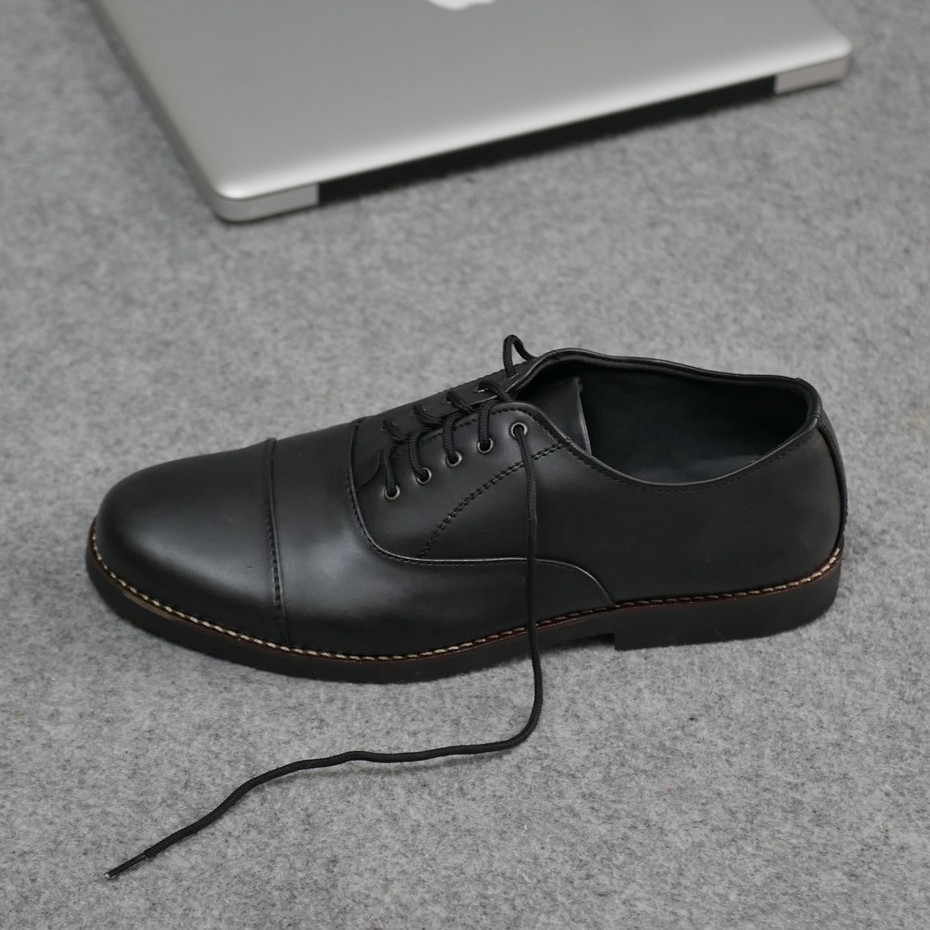 Harrison Black | Sepatu Pantofel Hitam Pria Formal Casual Laki Fantopel Kerja Pantopel | FORIND JACK