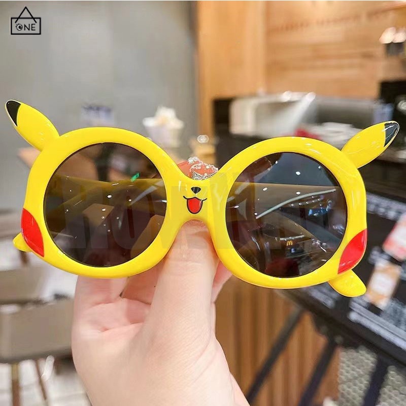 COD❤️Kacamata Hitam Anak Perempuan Laki Laki Cowok Cecwk Lucu Pikachu Fashion Korea Terbaru Pokemon Import