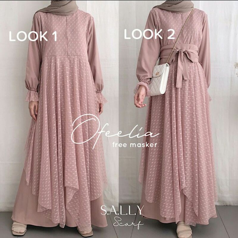 Ofeelia Dress warna coffee nude