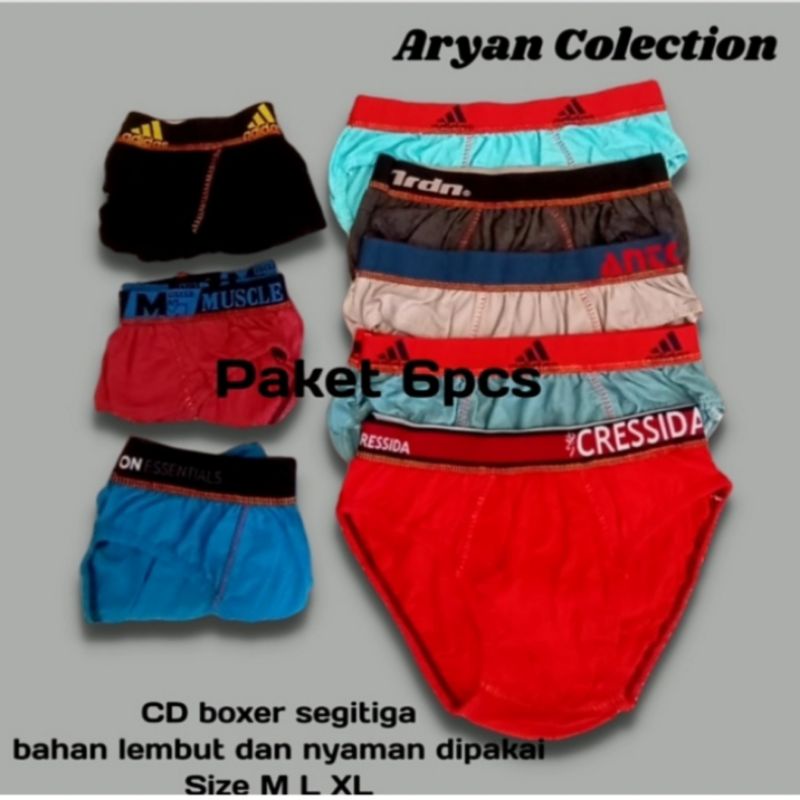 celana dalam pria paket 6pcs/CD boxer segitiga