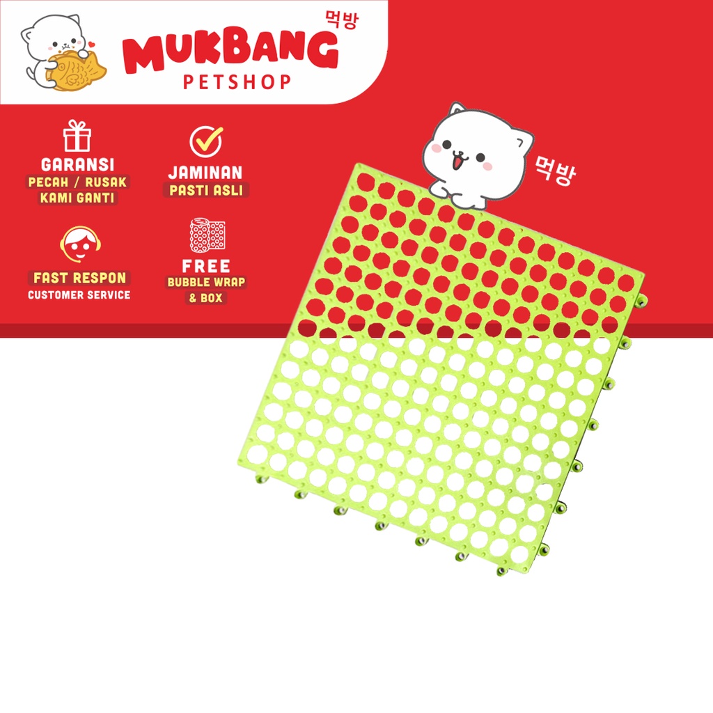 ALAS KANDANG KELINCI KUCING ANJING ALAS 30x30 POLKADOT TATAKAN KANDANG KELINCI FOOTREST KELINCI