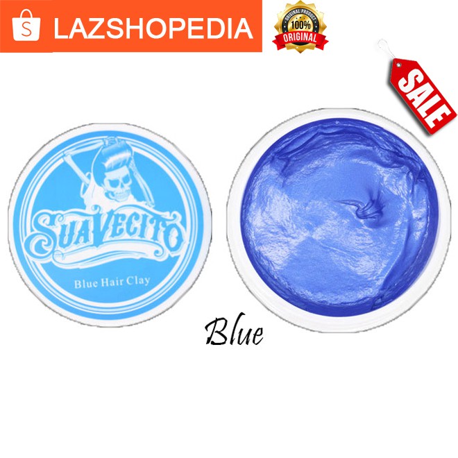 Suavecito Pomade Wax Rambut Warna - Blue / pomade biru / pewarna rambut / lazshopedia - K074PB