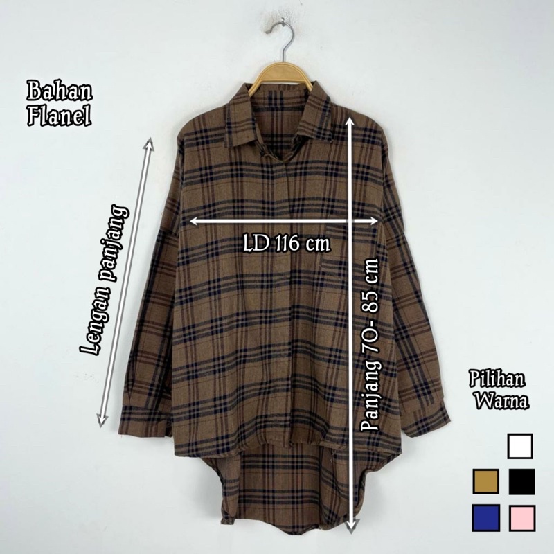 KIMBERLY FLANEL SHIRT / kemeja wanita-1