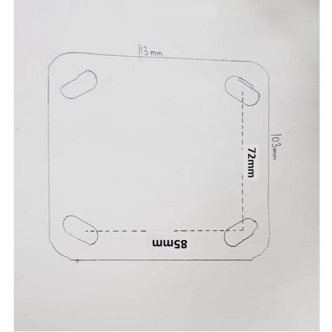 READY STOCK Roda Caster Troli Trolly PU Merah 8 Inch Heavy Duty Mati Ranger German