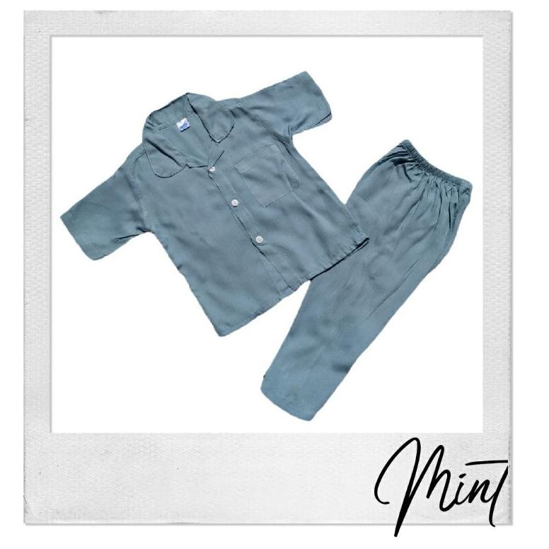 [CBD. 406331] Piyama anak polos rayon viscose super adem