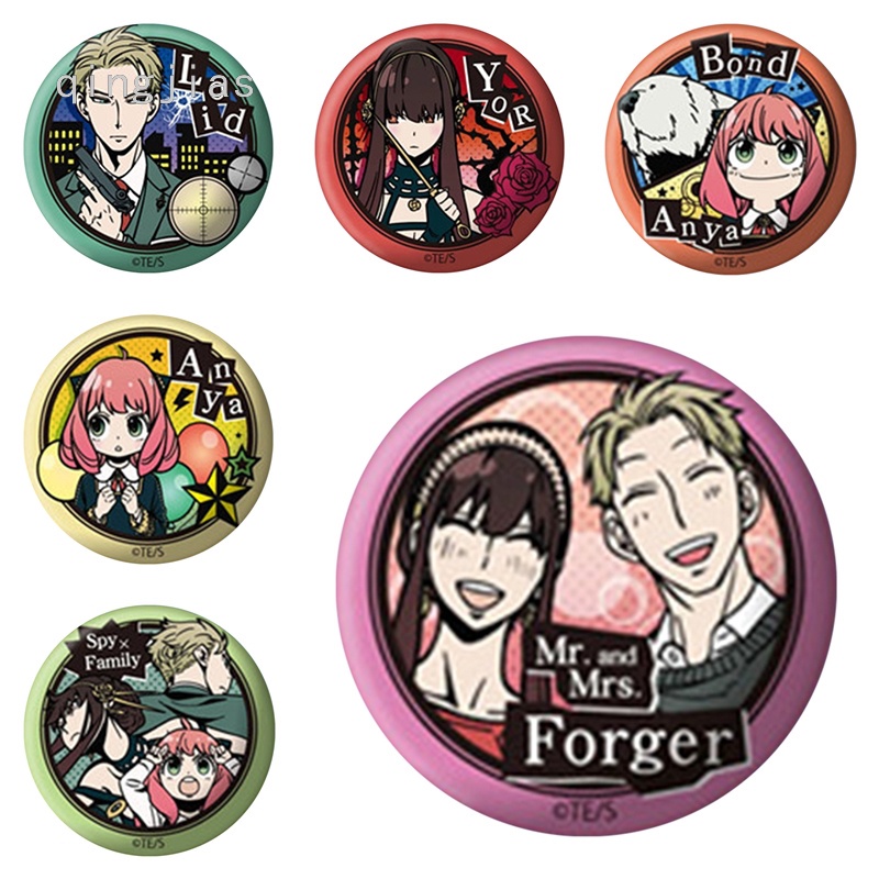 Bros Pin Desain Kartun Anime SPY X FAMILY Loid Anya Yor Untuk Kostum Cosplay