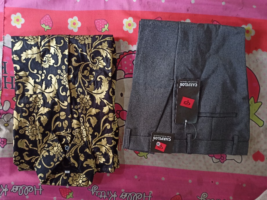 Kemeja Batik Lengan Panjang /jumbo / Seragam Kantor / Kondangan/ Baju Pria Dewasa /  Formal / Kasual