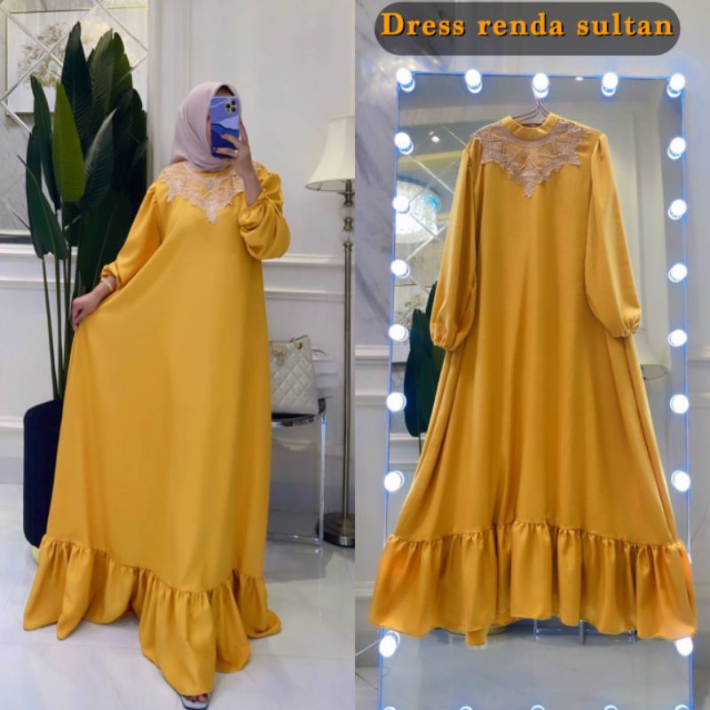 NEW DRESS RENDA SULTAN PREMIUM VIRAL DRESS SS RENDA KEKINIAN