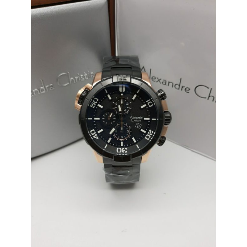 Jam Alexandre christie pria Ac 6554 Original Black Rosegold