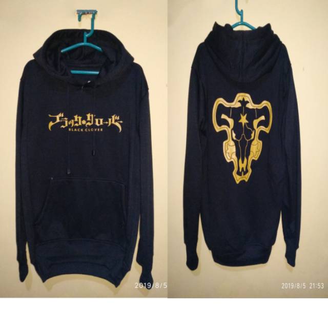 Sweater anime hoodie black clover