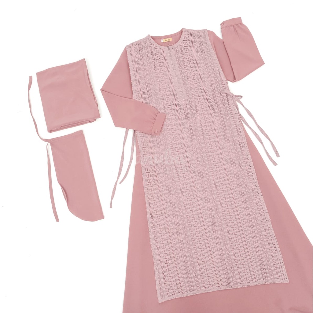 Gamis Vest Lace Set Zanuba