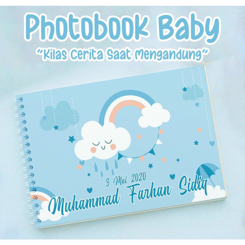 PHOTOBOOK BABY BOY CUSTOM / ALBUM FOTO BAYI / BUKU KEHAMILAN / CERITA KEHAMILAN / FAIRY BOOK / BUKU 