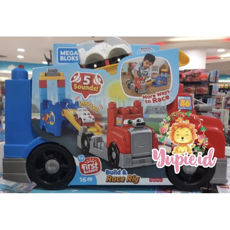 fisher price megabloks build and race rig 16pc