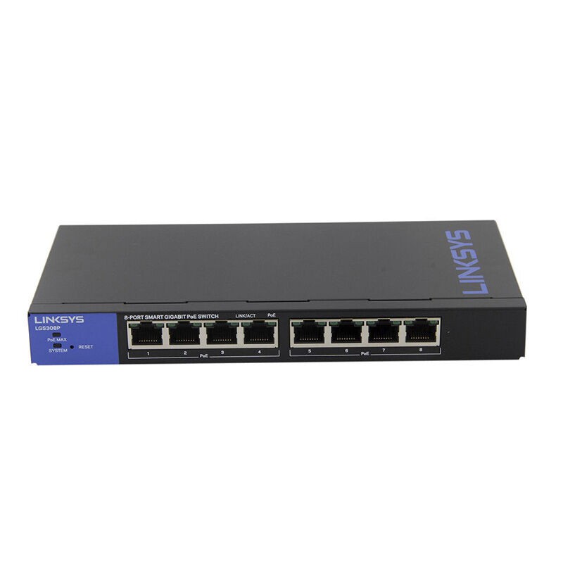 Linksys LGS308P-AP Switch 8 Port Business Smart Gigabit PoE+ Switch