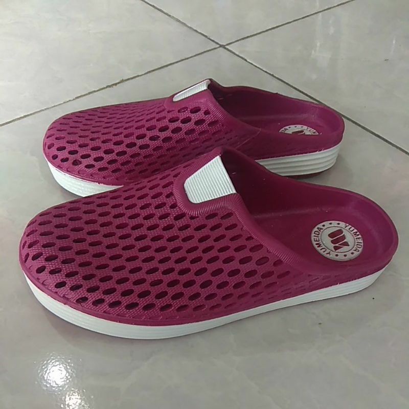 (COD)Sandal Baim Karet Wanita Yumeida 7072-Marron