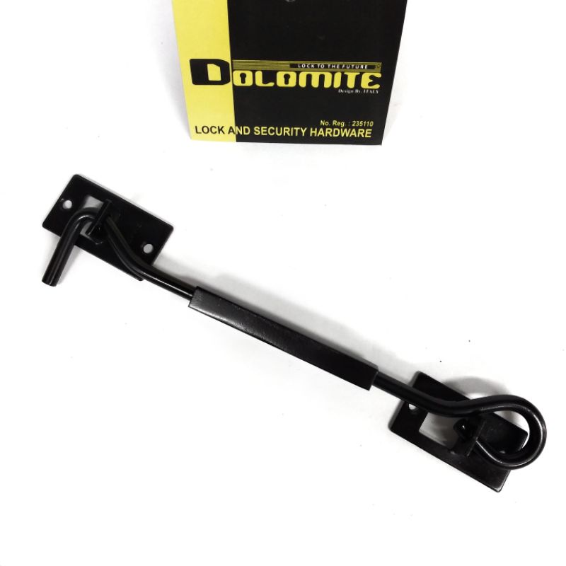 Hak angin / penahan jendela Dolomite 8" persegi black series