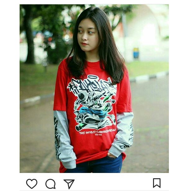 Kaos distro FAKE LAB Lengan panjang kaos skate keren murah pria  kekinian Down