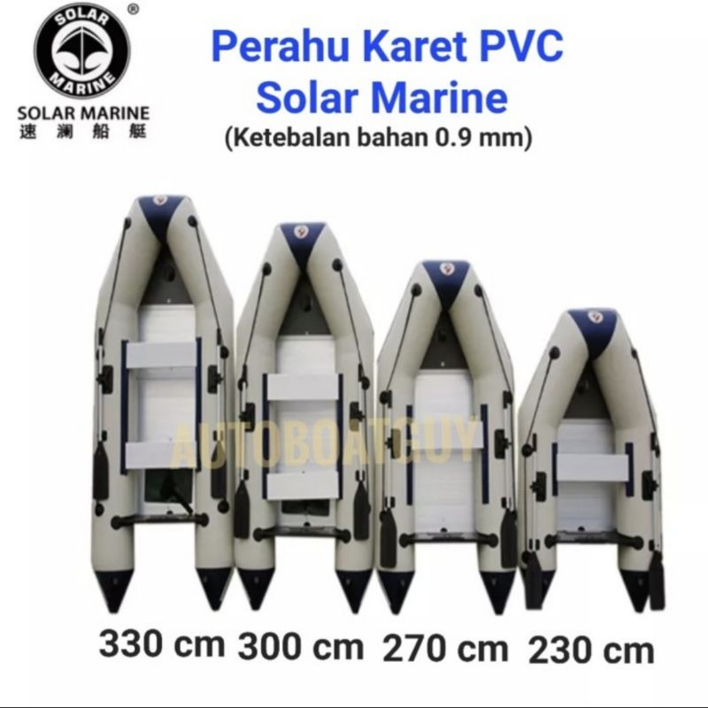 Perahu Karet Boat Mancing SOLAR MARINE Transom Lantai Angin/Aluminium