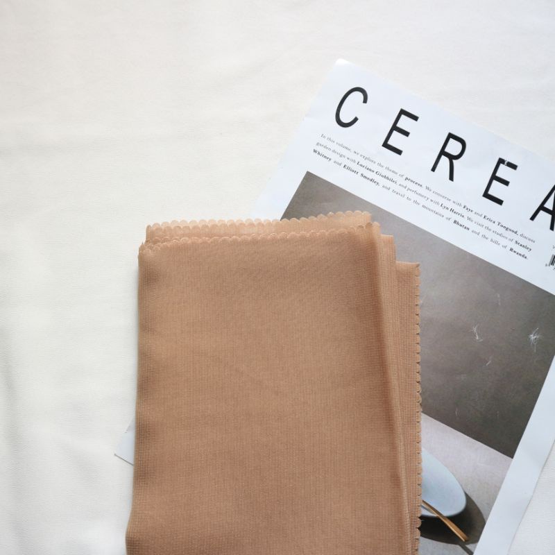 Bella Square Lasercut premium | hijab potton lasercut | pollycotton-LC beige