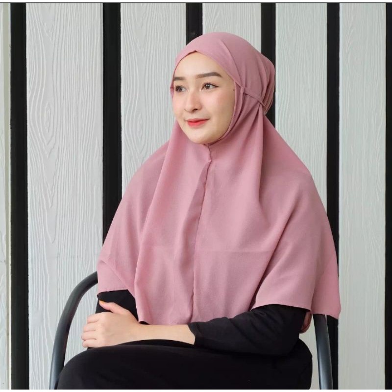 (DM) bergo mariyam diamond italyano bergo polos terlaris nonpet hijab instan