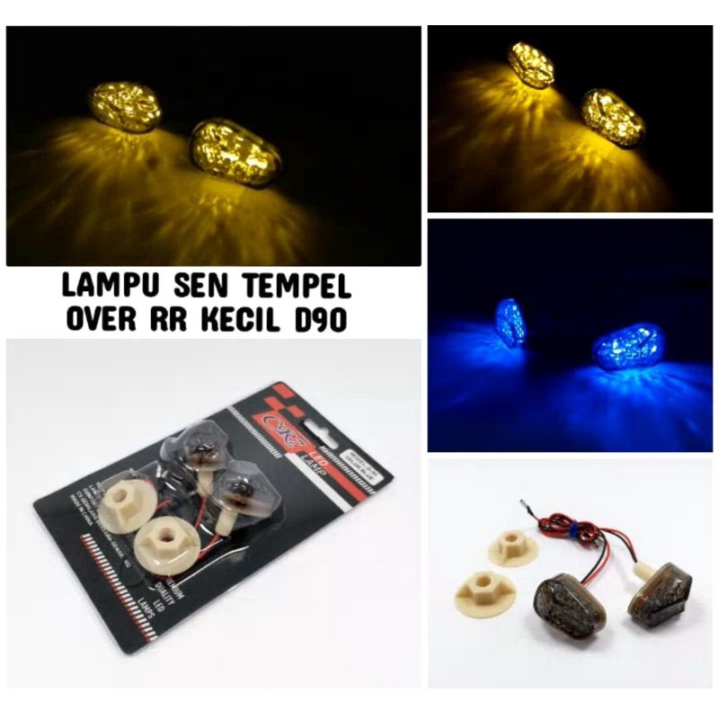 Lampu Sein Tempel Led Mini Model Oval / Sen Tempel Mini Oval Led Riben Universal motor