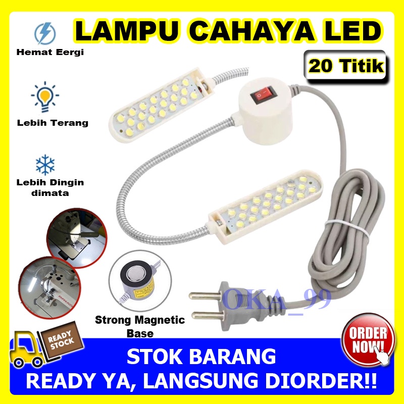 Jual LAMPU MESIN JAHIT LED 20 TITIK MAGNET LAMPU CAHAYA MESIN JAHIR