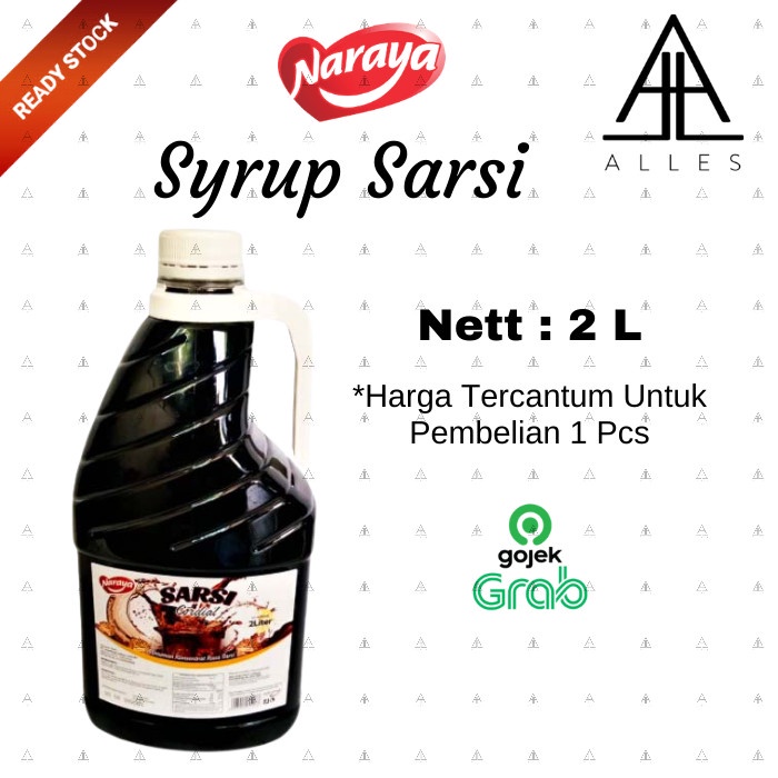 Naraya Syrup Sarsi /Naraya Cordial / Minuman Rasa Sarsi 2 Liter