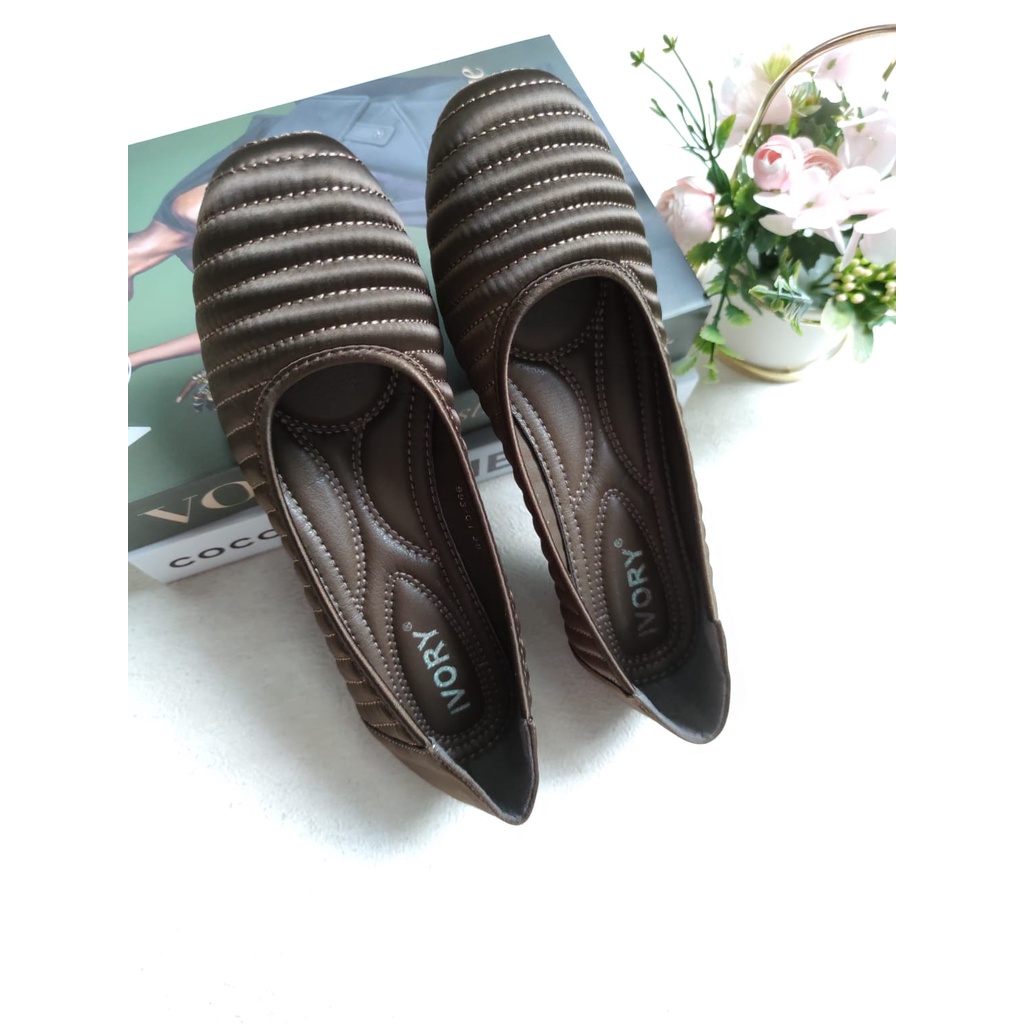 IVORY Sepatu Wanita Flat Satin 993-C1