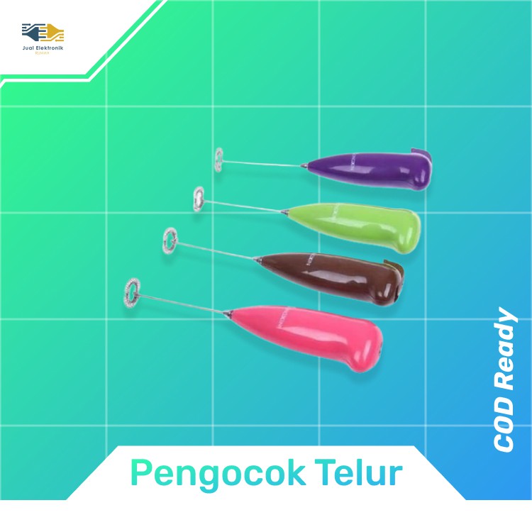 Pengocok Telur Tombol Mixer Mini Portabel Pengaduk Telur Otomatis