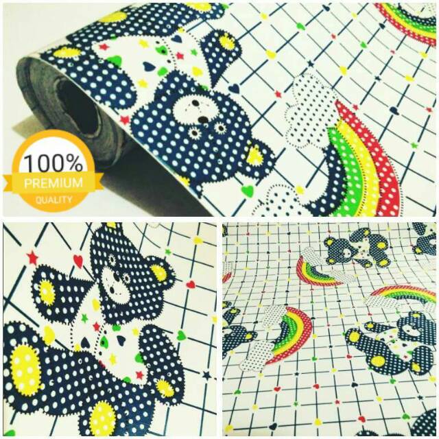 HWS 059 Wallpaper Sticker Dinding motif boneka panda