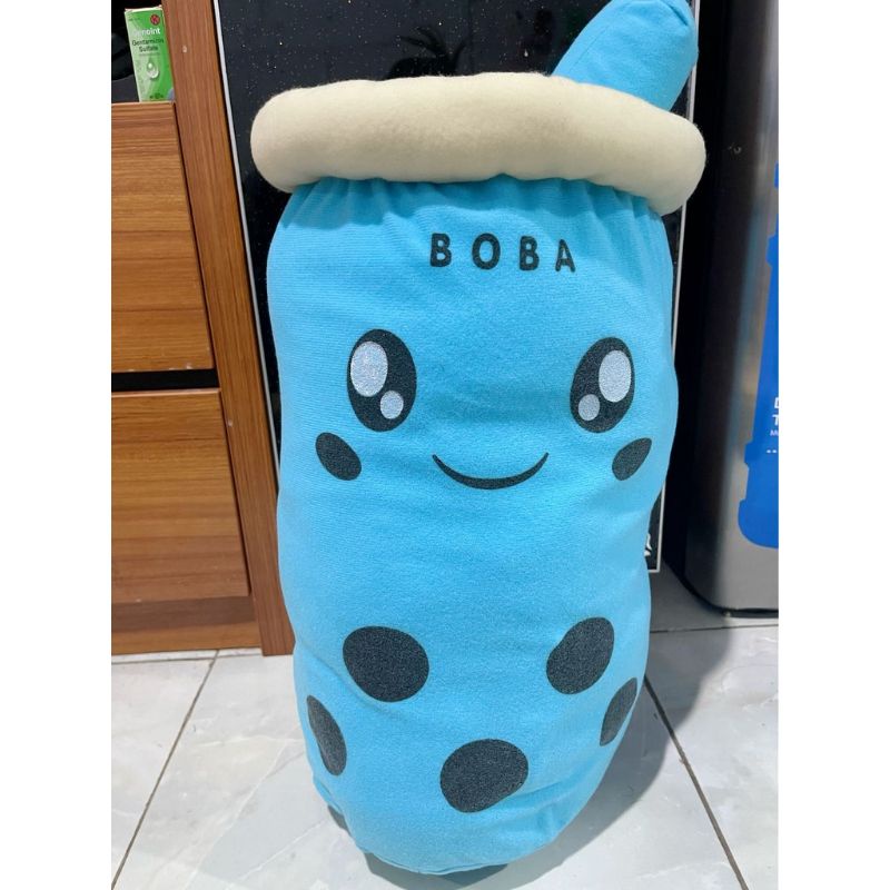 Bantal Boba Boneka Karakter dan Fruit Tea / Ukuran Besar Isi Silicone