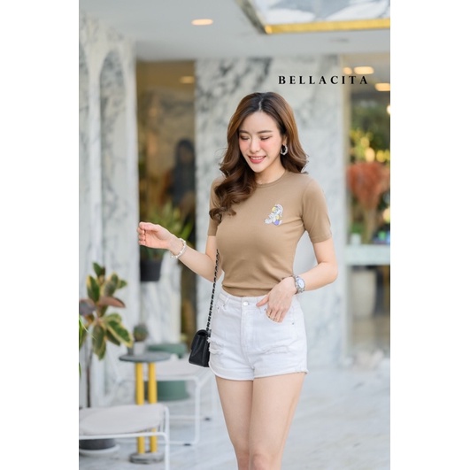 ATASAN BELLACITA MODEL BORDIR BUNNY IMPORT BANGKOK (BJBLC502)