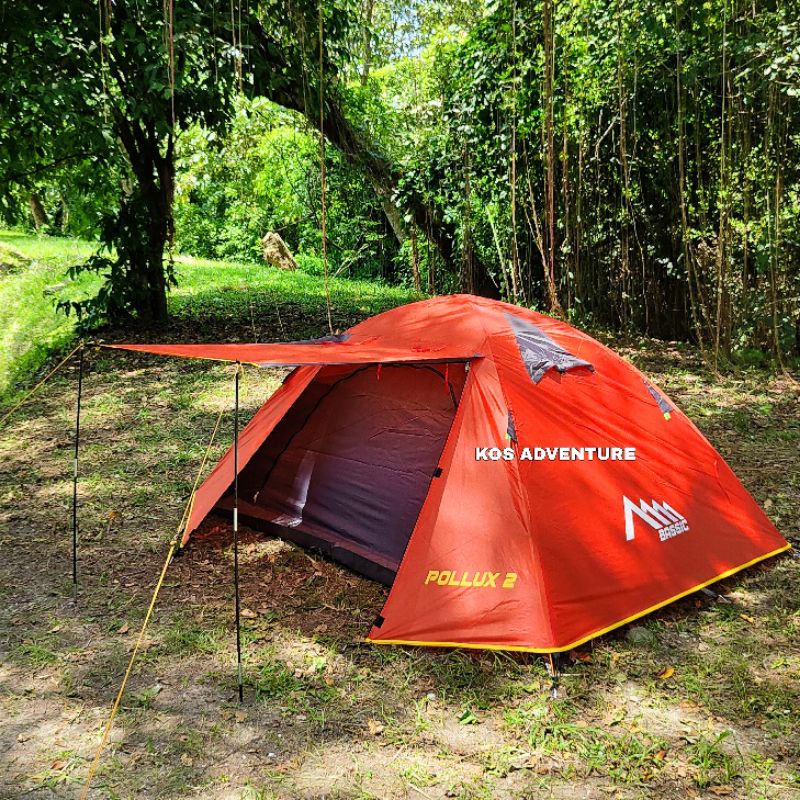 Tenda Camping Bassic Pollux 2 orang Free Footprint |Tenda Ultralight bassic Pollux 2 Orang frame alu