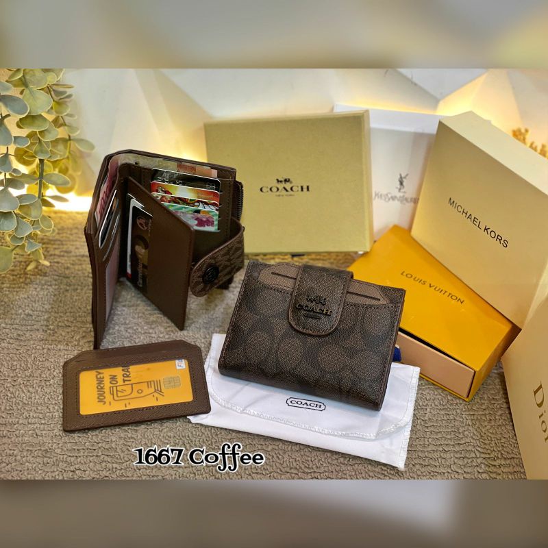 Dompet Pendek Wanita kartu Kancing Kode 166 No box