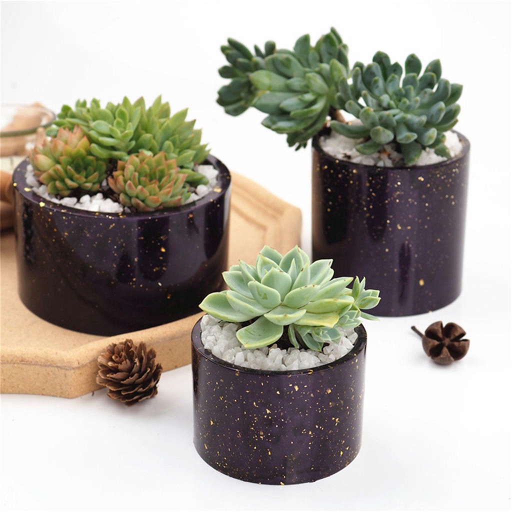 R-flower Crystal Resin Tray Cetakan DIY Casting Pot Bunga Resin Kerajinan Succulent Flower Pot