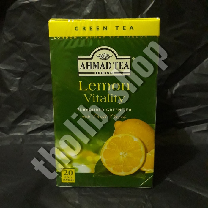 

Ahmad tea green tea - lemon vitality bags 20,s