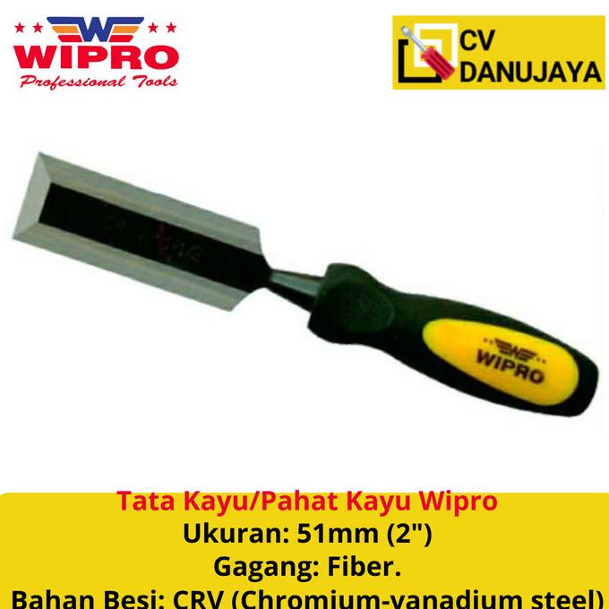 Tata Tatah Pahat Ukir Kayu 51mm Handle Fiber WIPRO