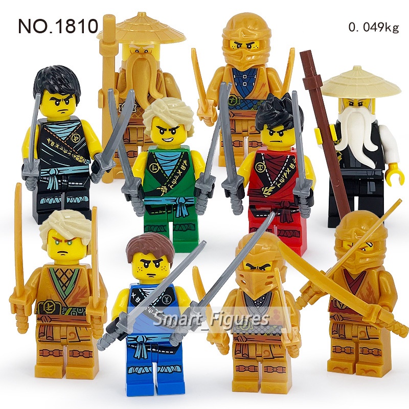 Set Mainan Action Figure Mini Ninjago Wu Nya Jay Kai Motor Cole Lloyd Zane Yang Untuk Koleksi
